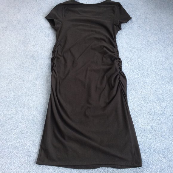 Isabel Black Short Sleeve knit Maternity Dress Size XL - Picture 7 of 15